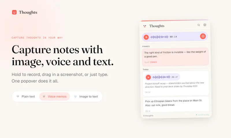 Thoughts for Mac screenshot 3