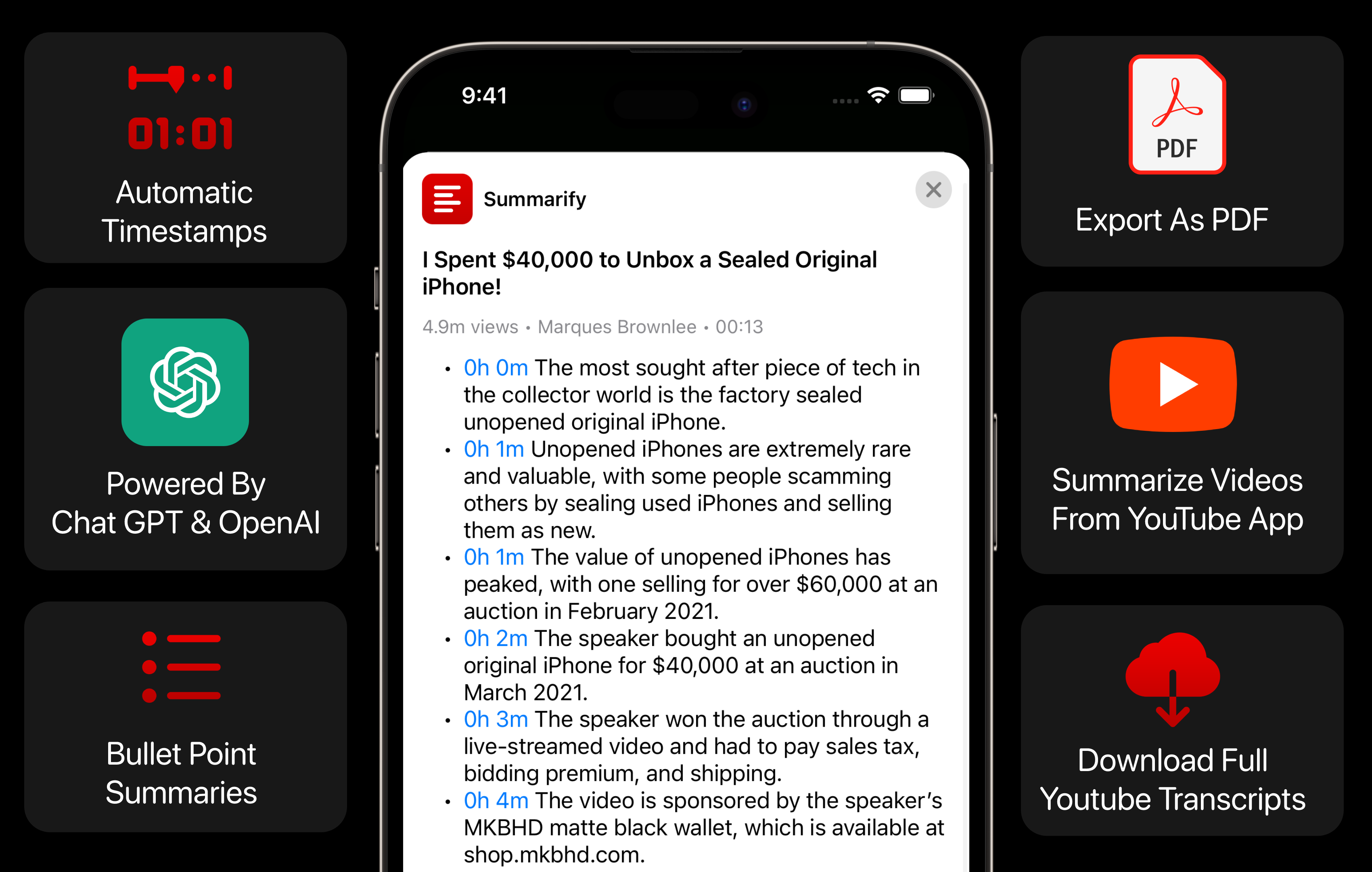 Summarify AI для YouTube - Быстро суммируйте видео на YouTube с помощью искусственного интеллекта медиа 3