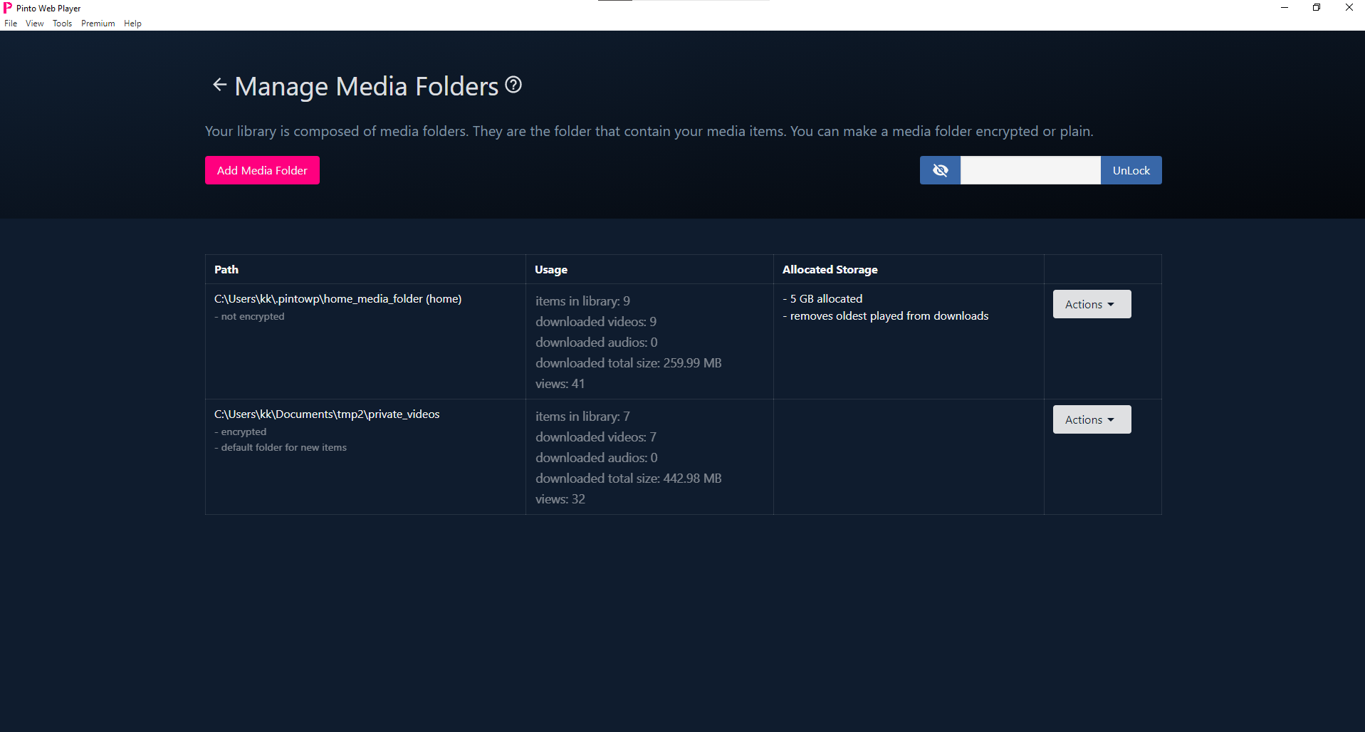 Pinto Web Player gallery image