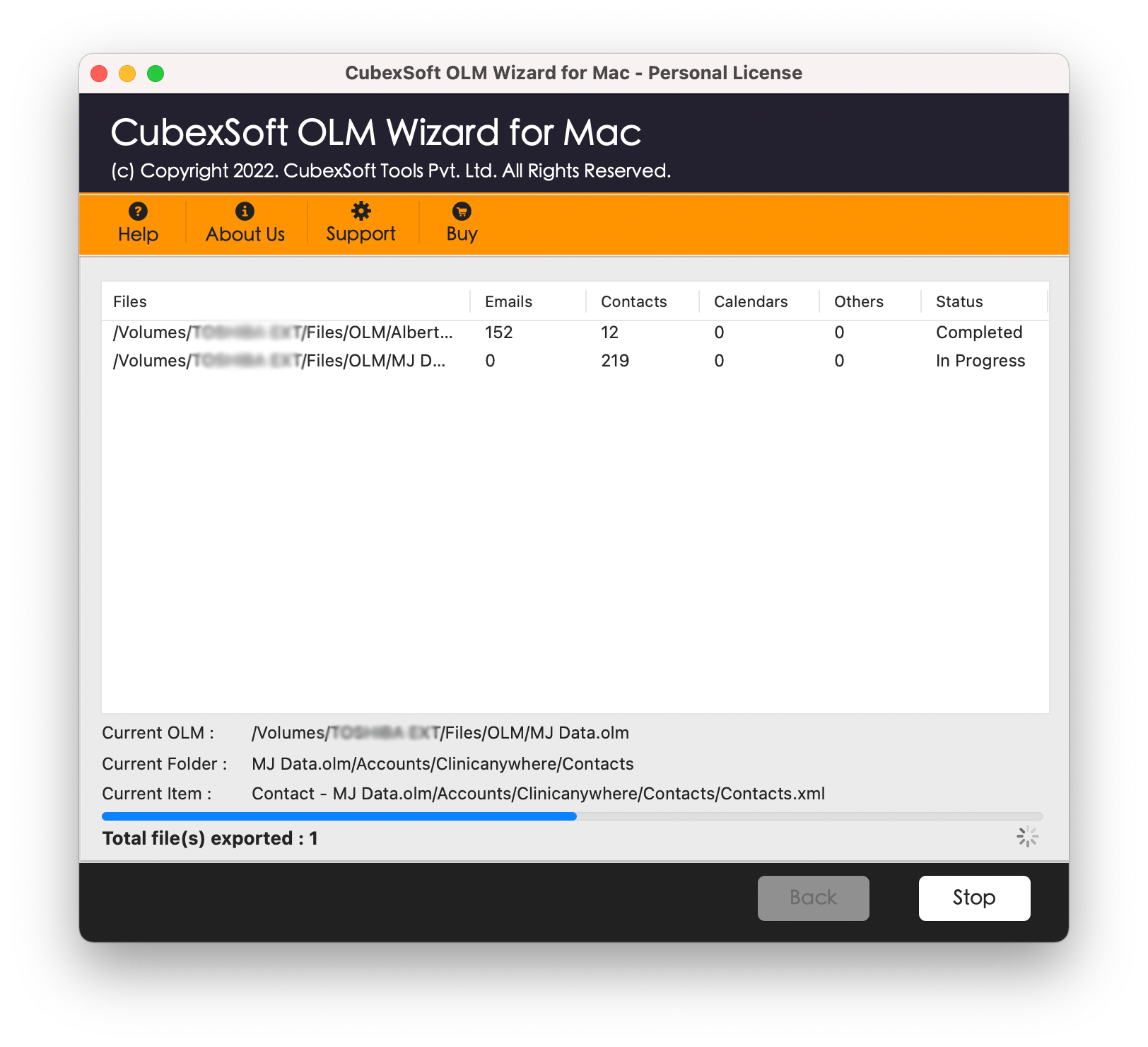 Cubexsoft OLM Converter لنظام التشغيل Mac media 5