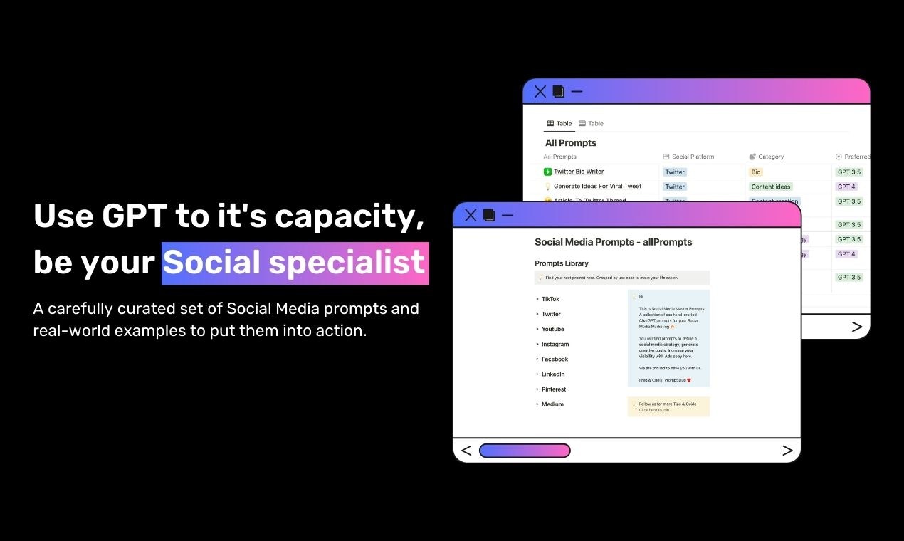 Social Media Master Prompts - allPrompts media 3