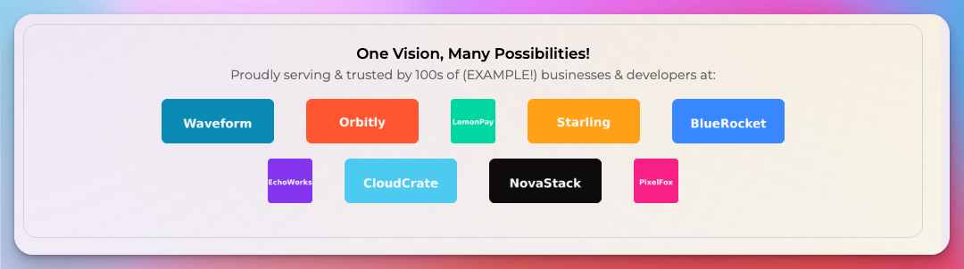 Client Logo Wall - Main product screenshot demonstrating key features and user interface