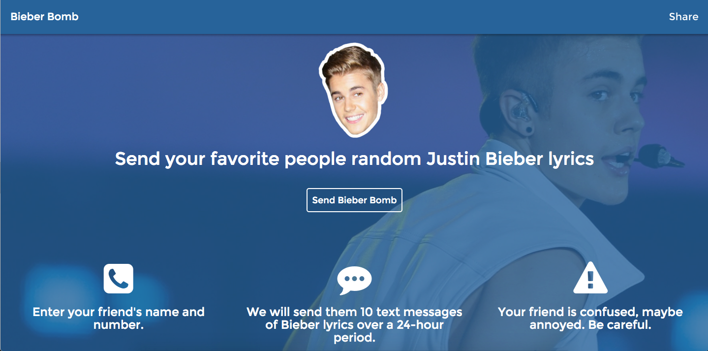 Bieber Bomb gallery image