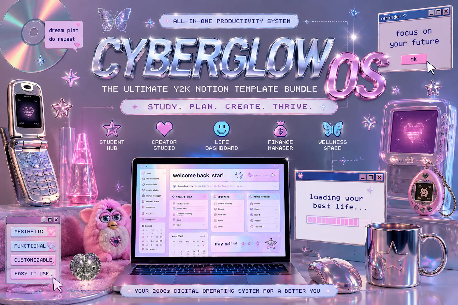 CyberGlow OS screenshot 1