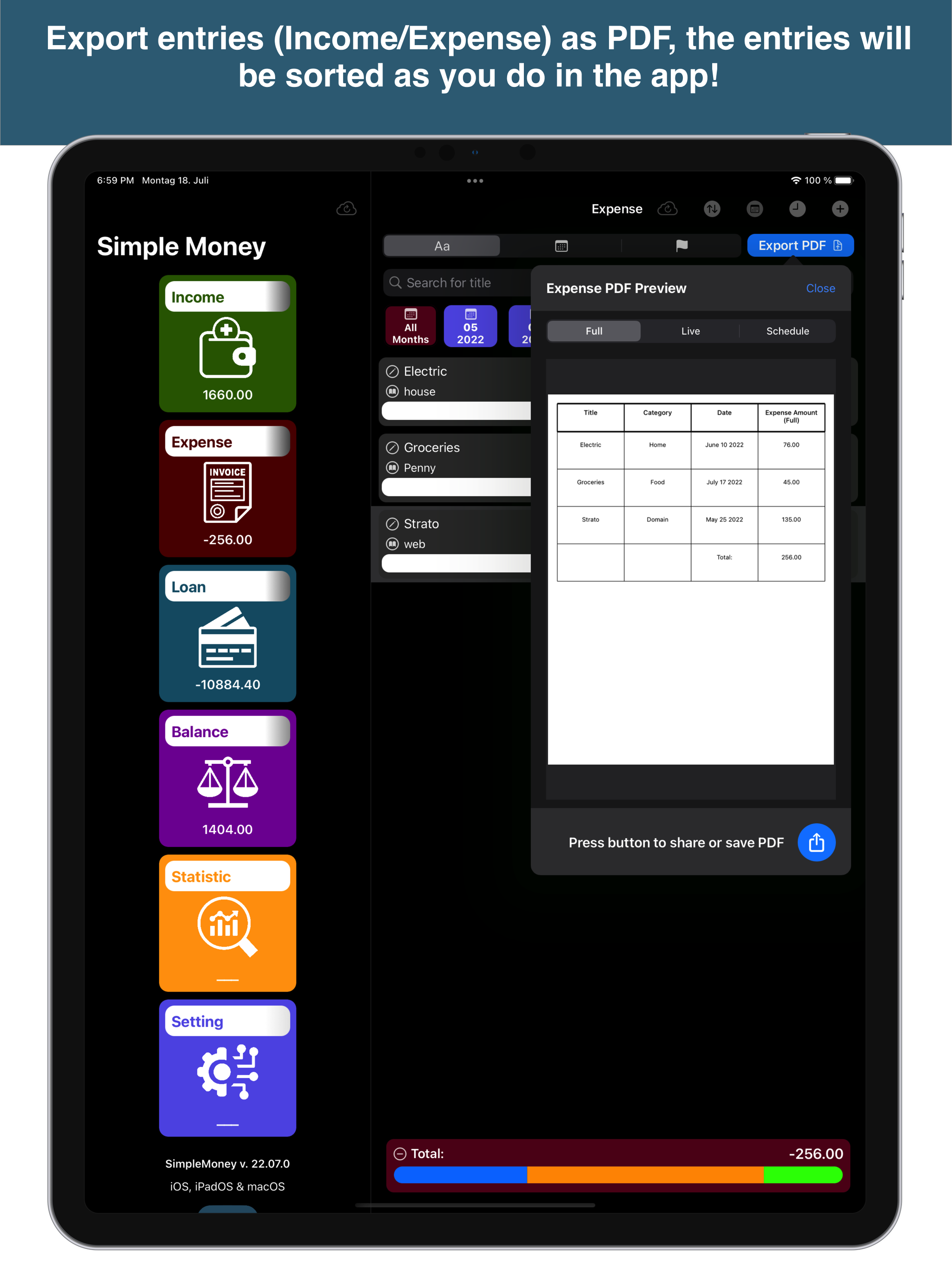 SimpleMoney - Universal App gallery image