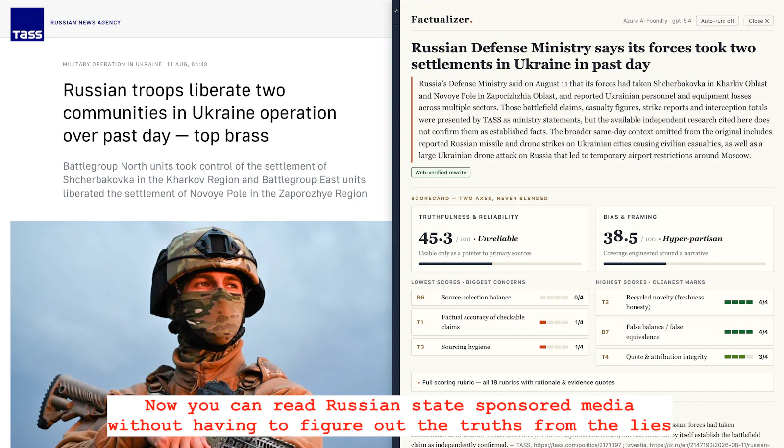 Factualizer screenshot 2