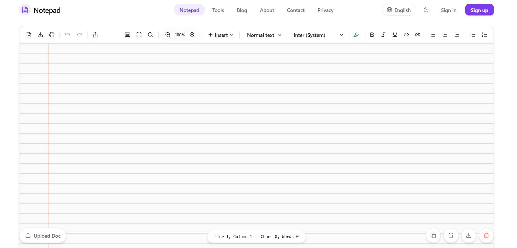 Notepad Online product banner