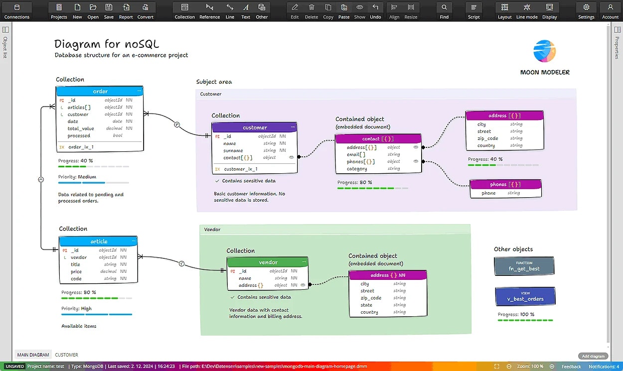 Moon Modeler 10 - Una herramienta de modelado de datos para bases de datos NoSQL media 2