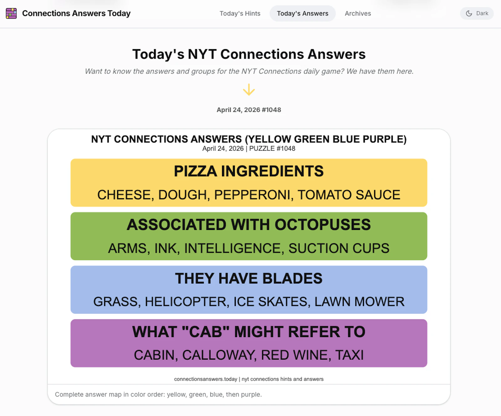 Connections Answers Today screenshot 3
