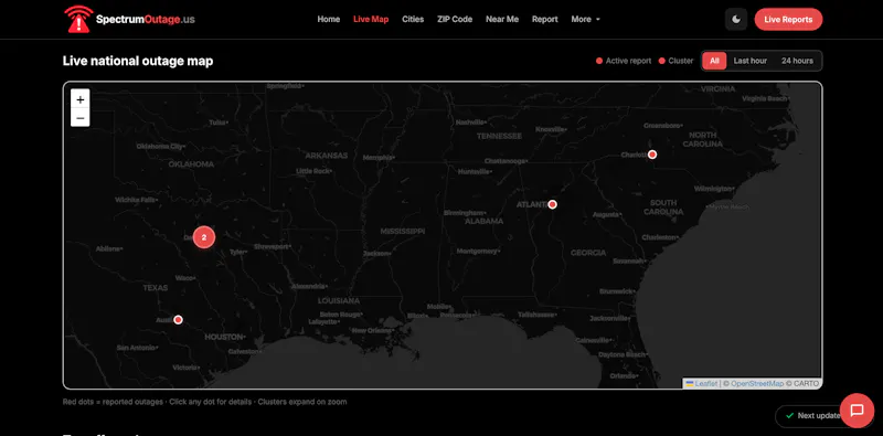SpectrumOutage.us screenshot 2