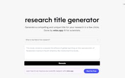 Research Title Generator media 2