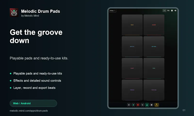 Melodic Drum Pads screenshot 1