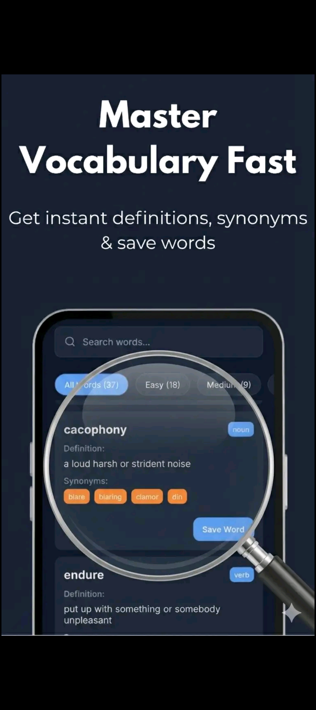 Vocablens - Screenshot 2 showing product features and functionality