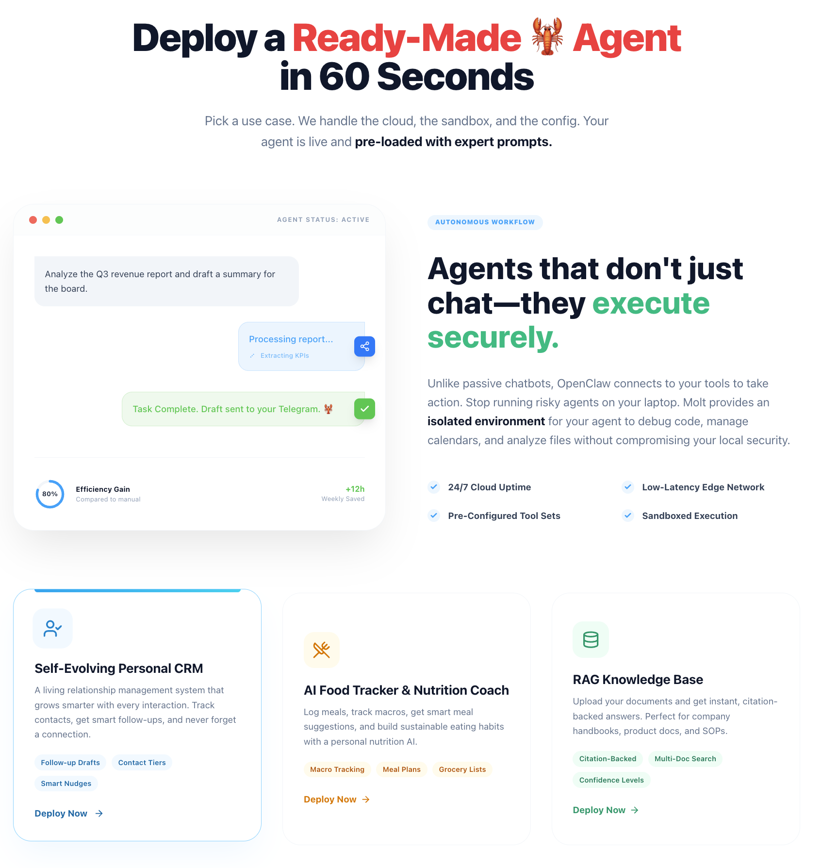 MOLT — Cloud Platform for OpenClaw gallery image