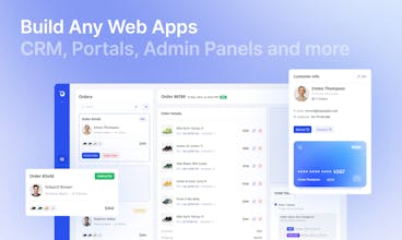 Ejemplo de aplicación para el portal del cliente: Jet Admin te permite crear Portales personalizados para clientes sin necesidad de programar.