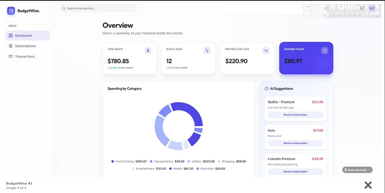 BudgetWise AI screenshot 3