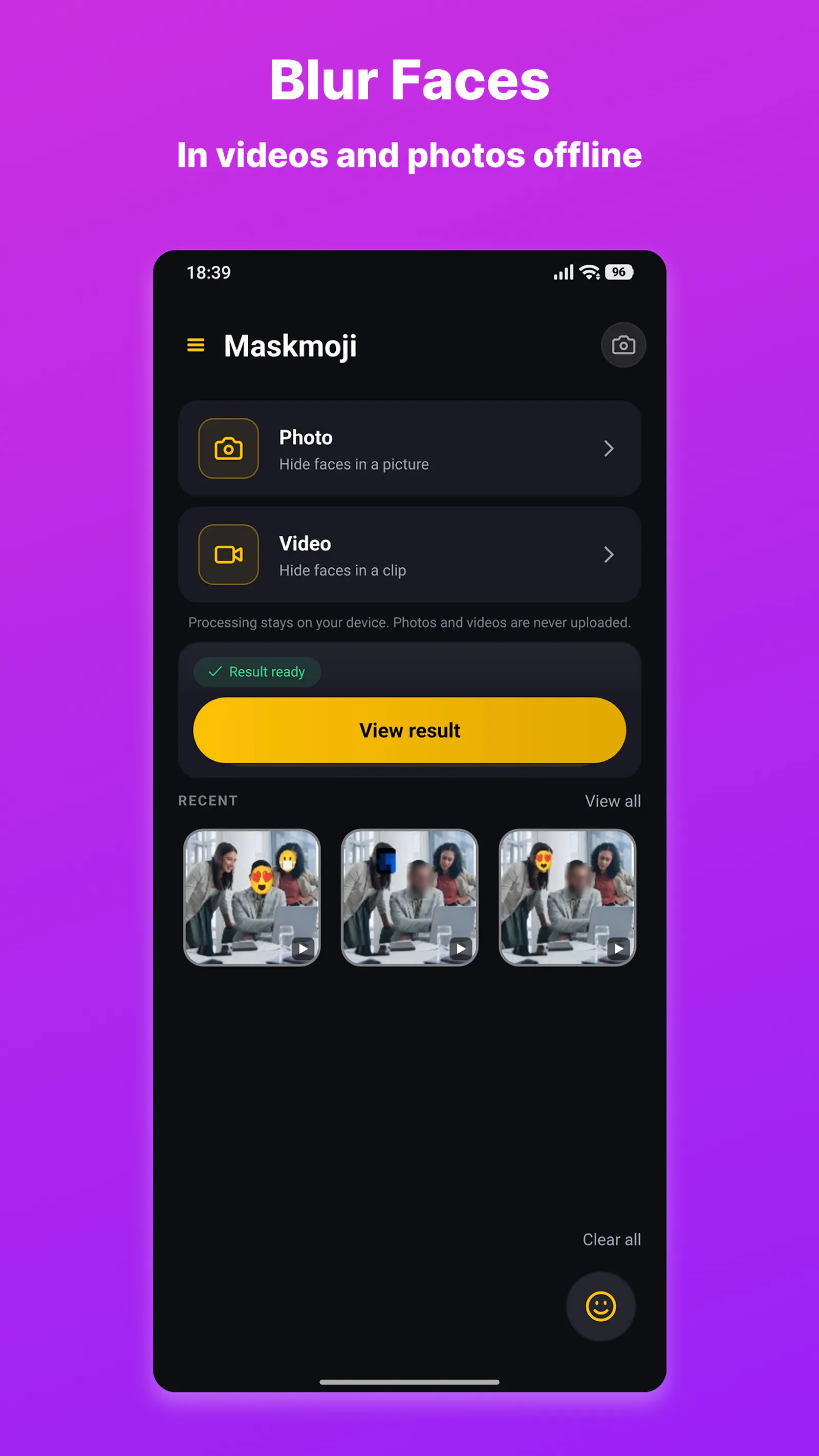 Maskmoji: hide face in video screenshot 2