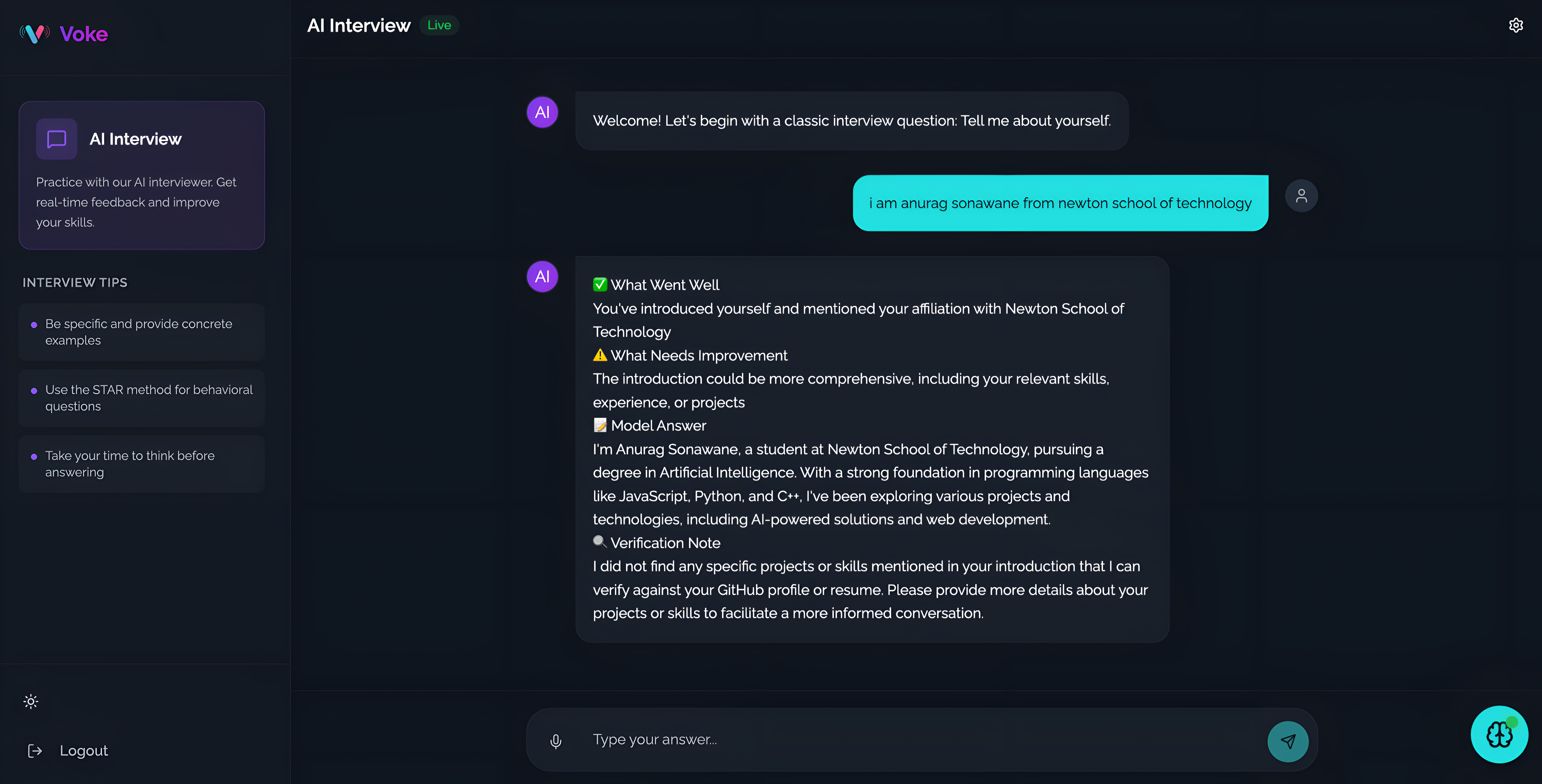 Voke - Screenshot 2 showing product features and functionality