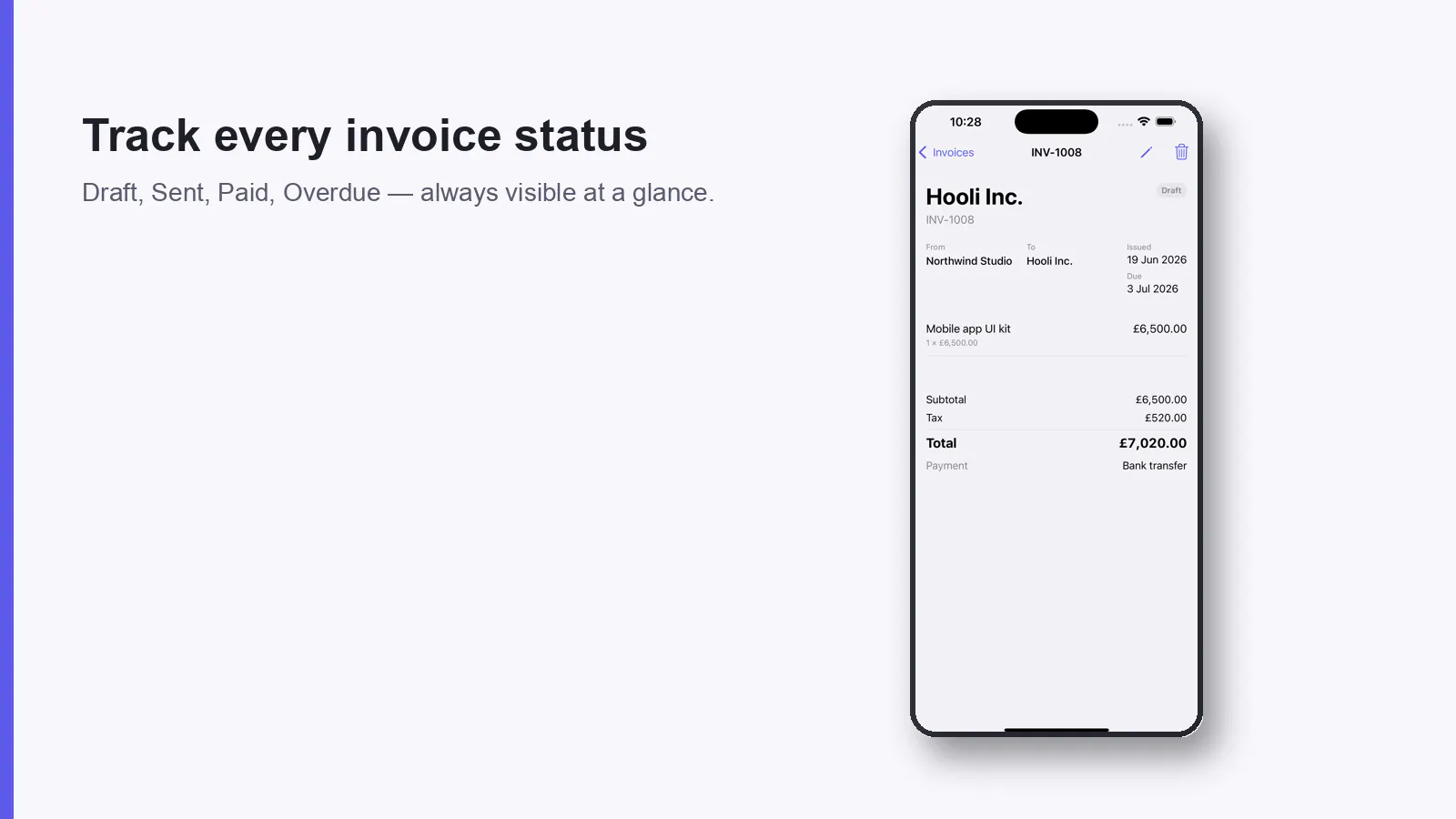 Simply Invoices screenshot 1