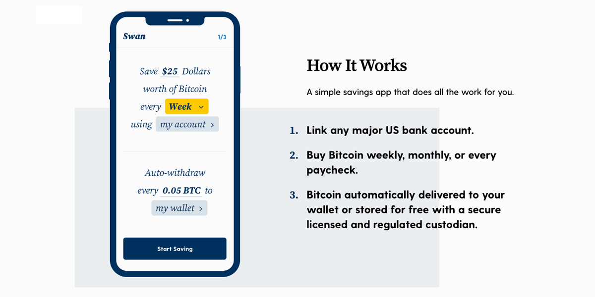 Swan Bitcoin - Bitcoin Investing Made Easy | Product Hunt
