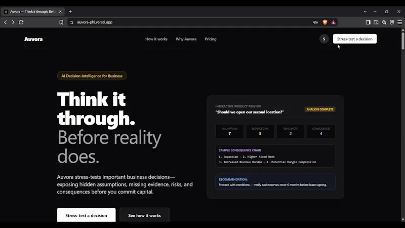Auvora screenshot 1 (video preview)