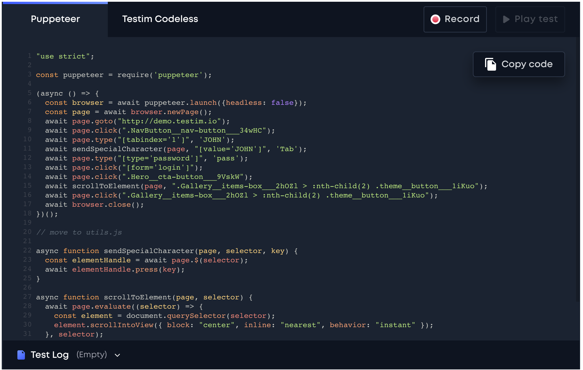 Testim.io gallery image