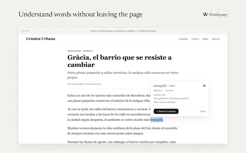Wordyssey screenshot 1