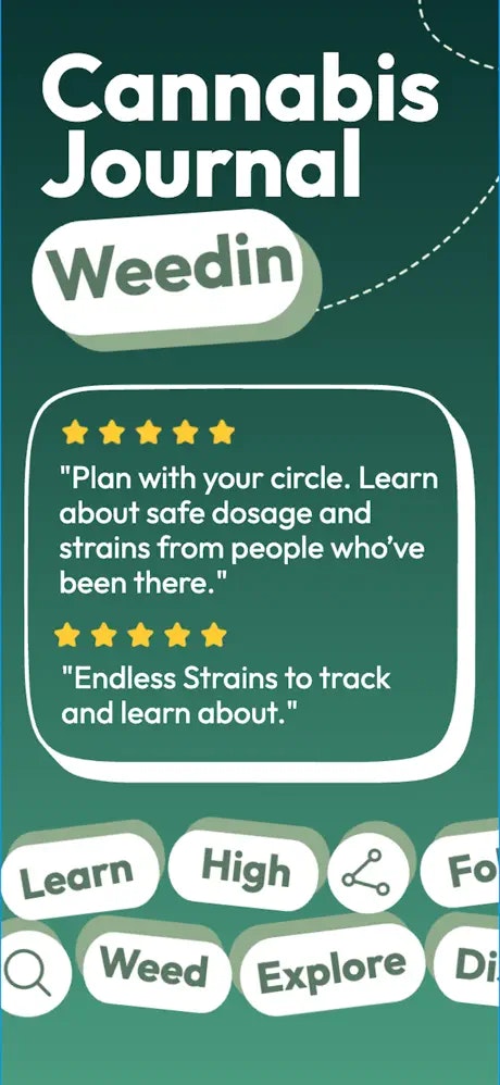 WeedIN - Screenshot 2 showing product features and functionality