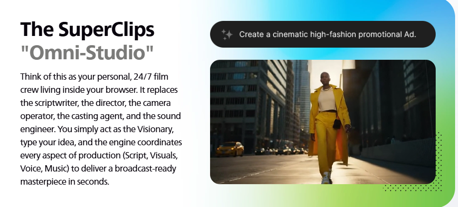 SuperClips AI - Main product screenshot demonstrating key features and user interface