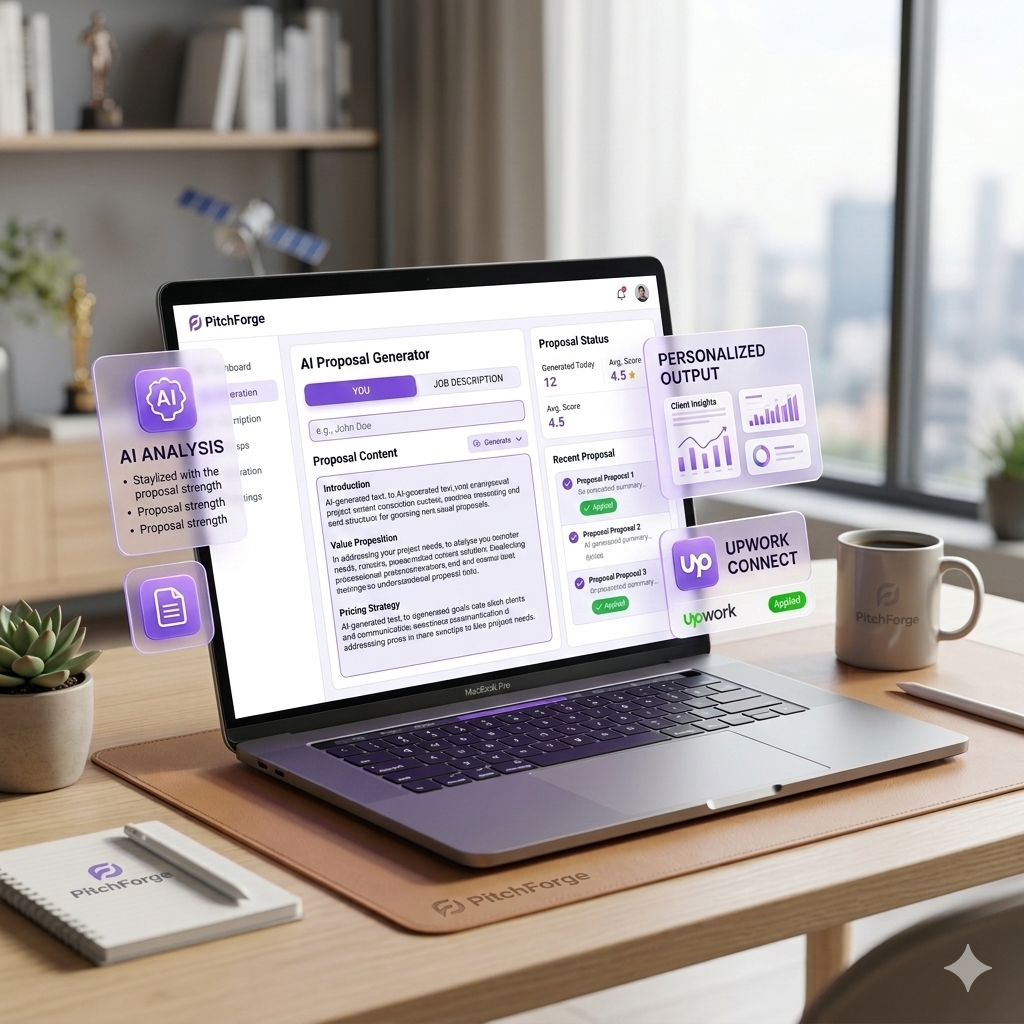 PitchForge - Main product screenshot demonstrating key features and user interface