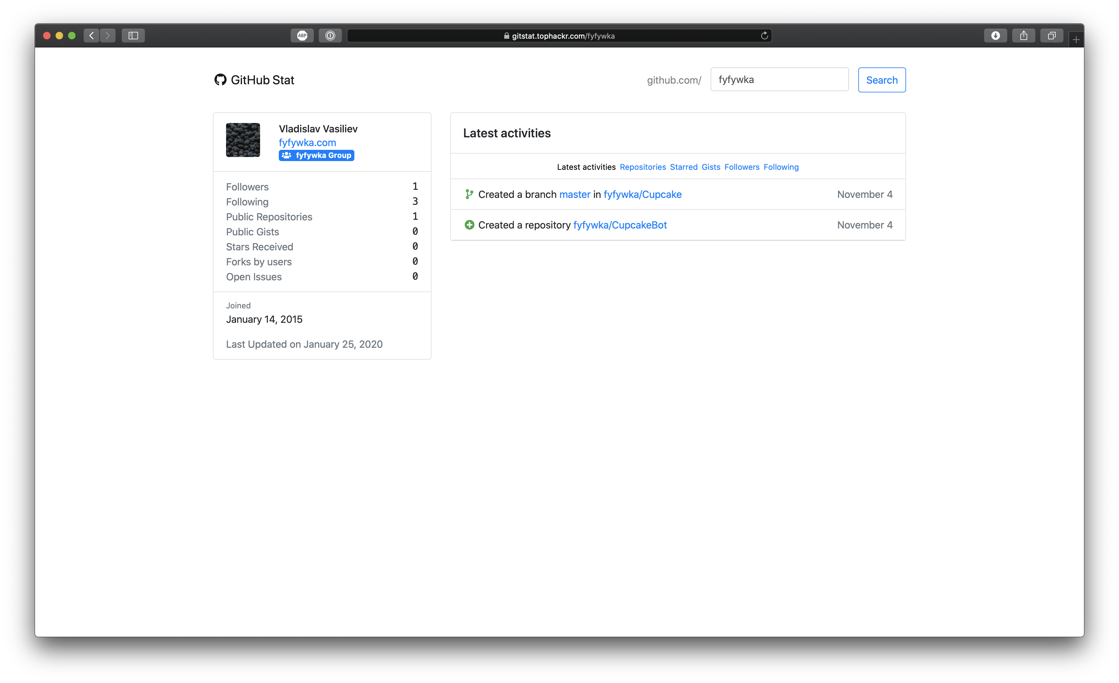 GitHub Stat gallery image