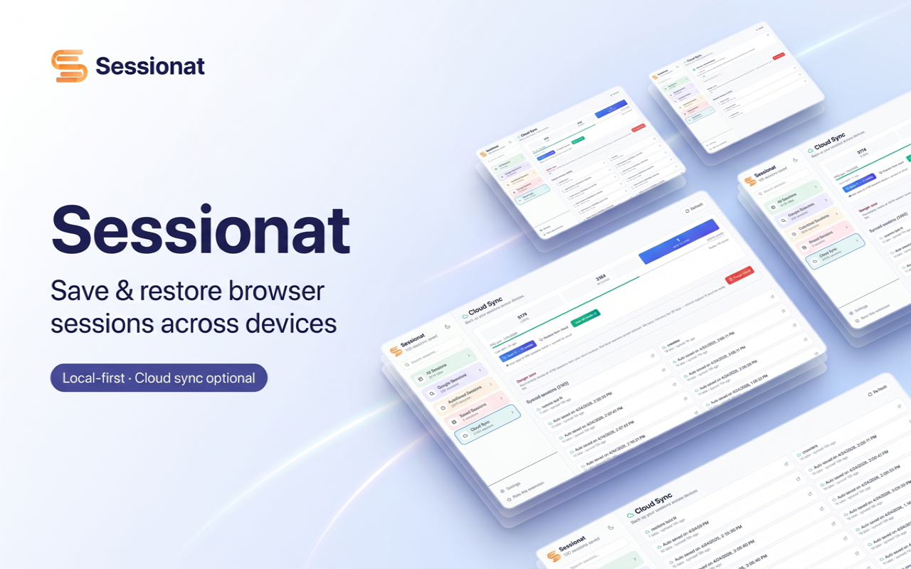 Sessionat tab session manager gallery image