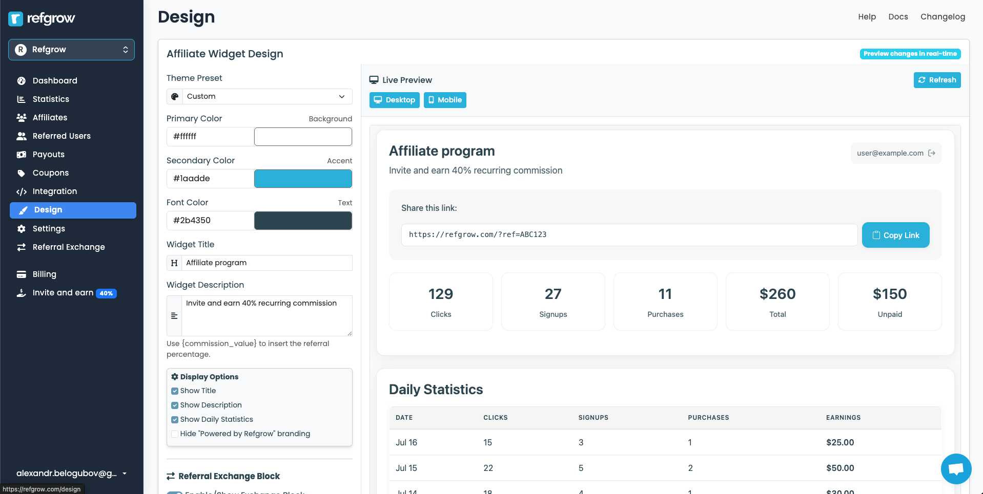 Refgrow screenshot 5