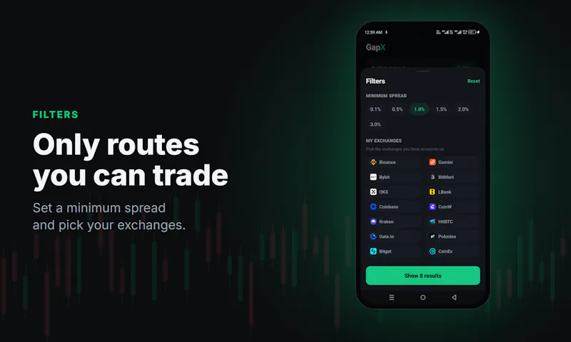 GapX: Crypto Arbitrage Scanner screenshot 4