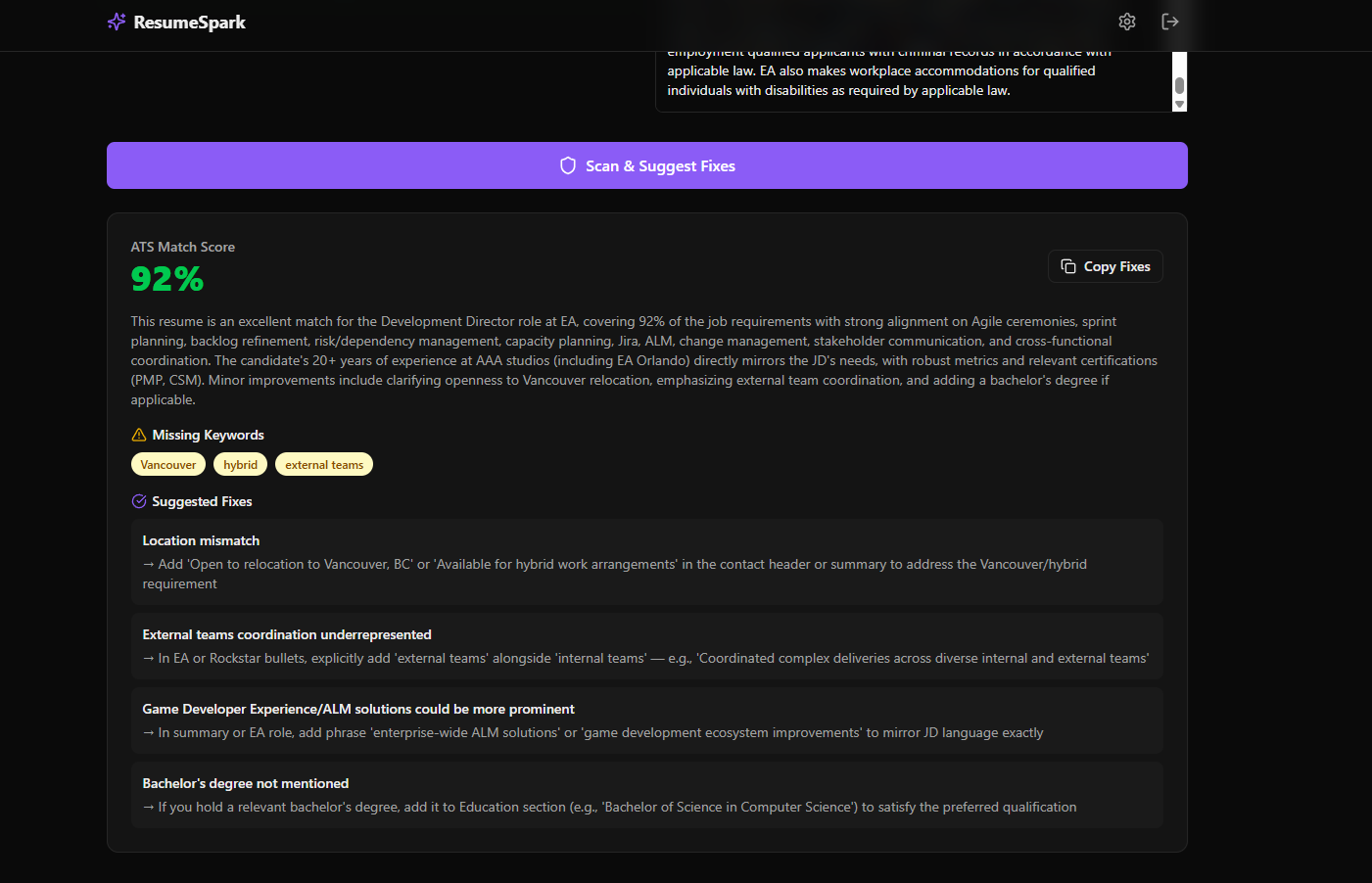 ResumeSpark gallery image