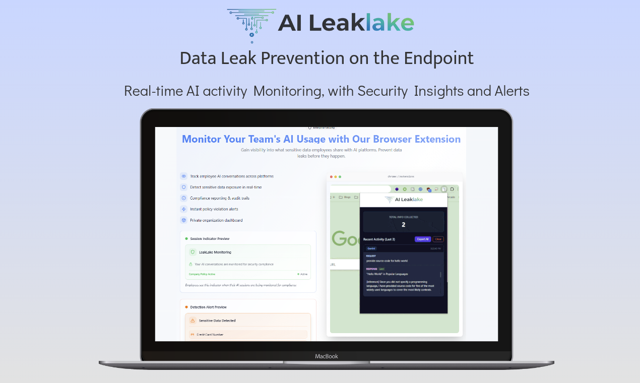 Identify AI data leaks,public or private - Screenshot 3 showing product features and functionality