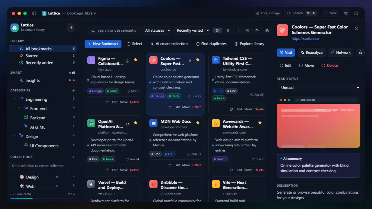 Linkit is a desktop bookmark manager