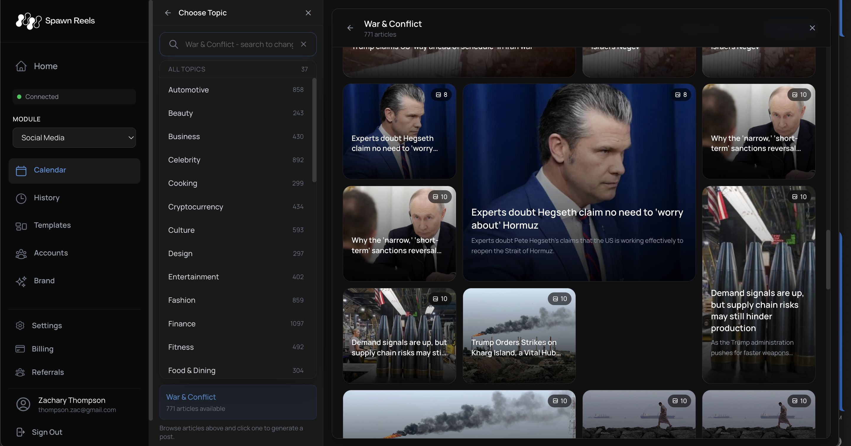Spawn Reels - Social media Co-pilot media 3