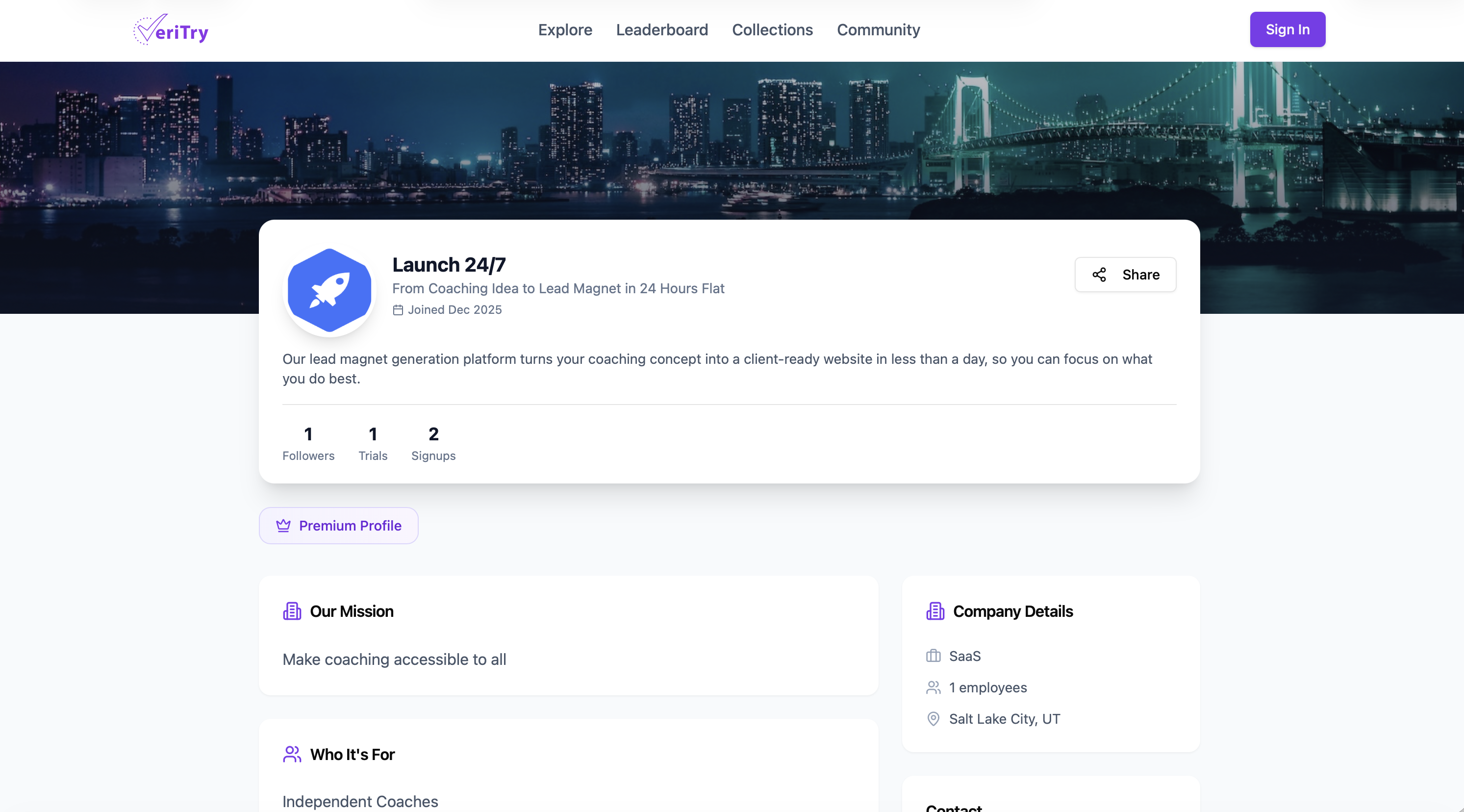 VeriTry - Screenshot 3 showing product features and functionality