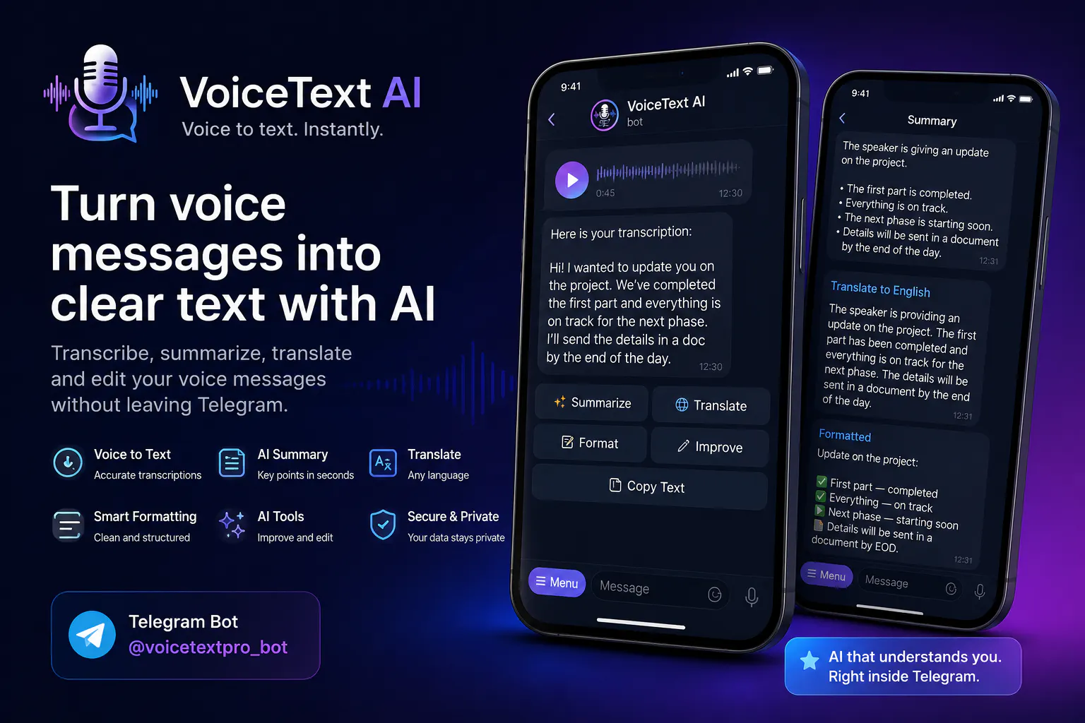 VoiceText AI logo