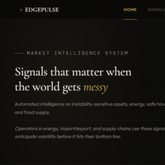 EdgePulse, Commodity Market Intelligence