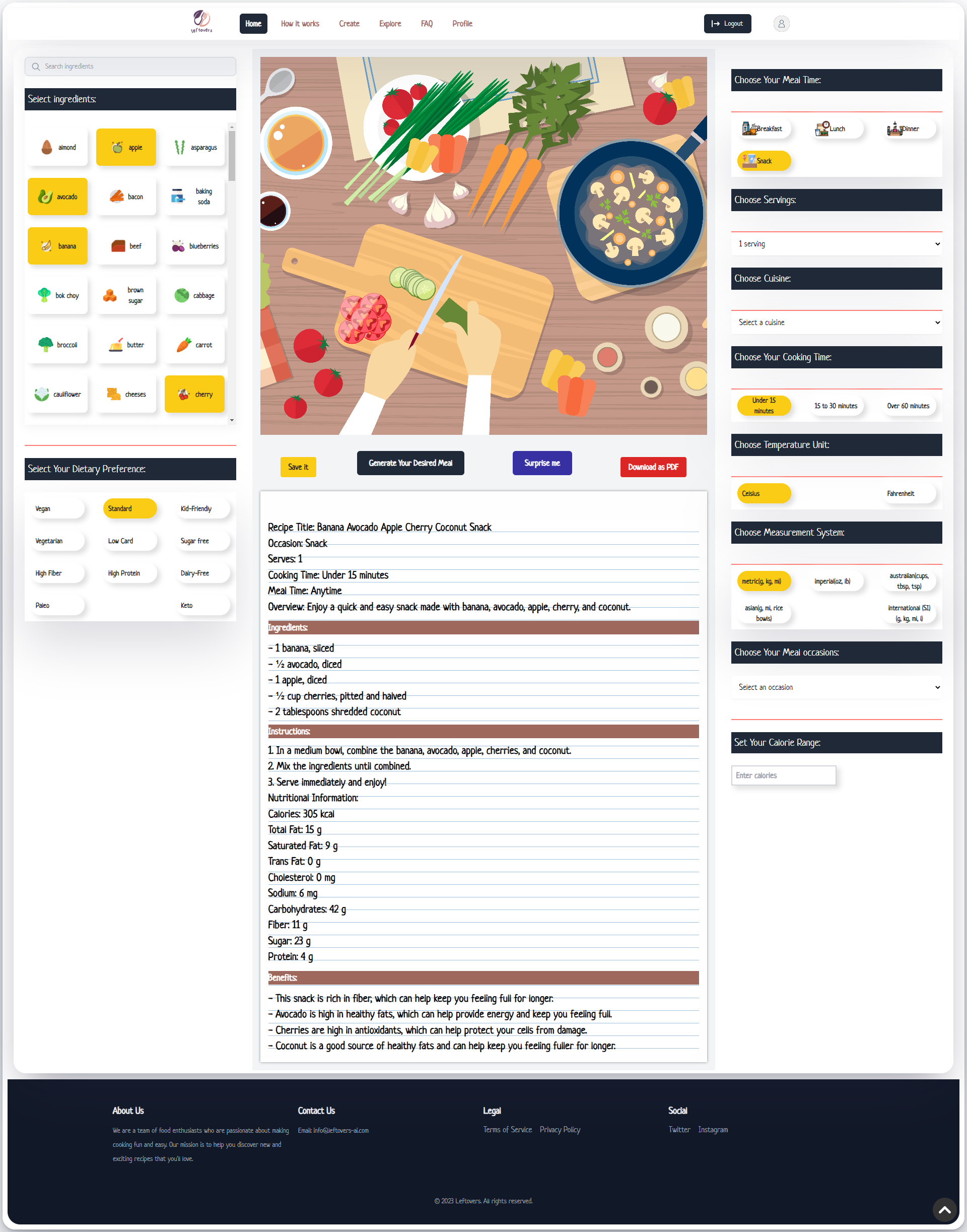 Mídia 5 de Sobras ai (pwa) - Geração de receitas movidas a IA, minimize o desperdício