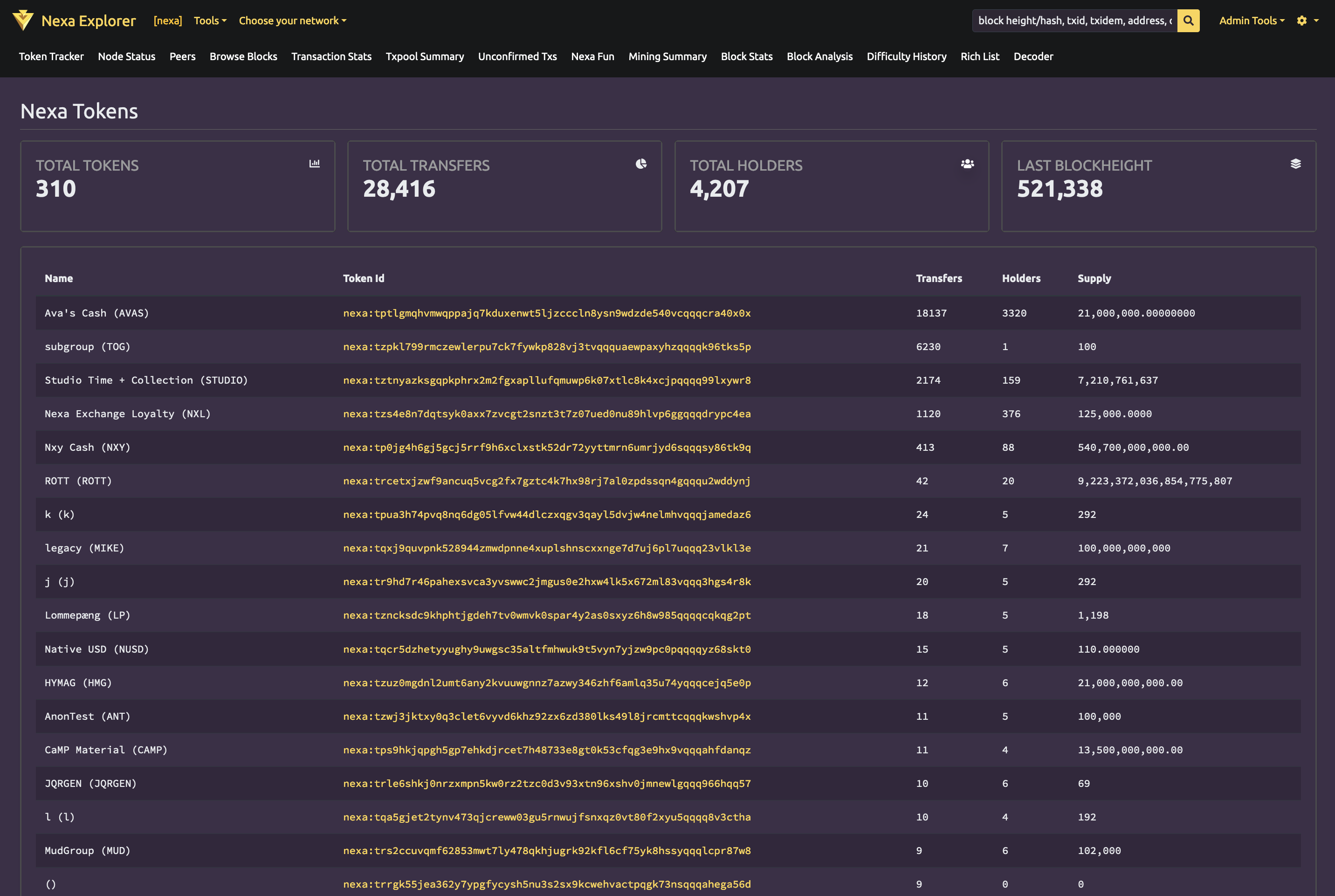 Nexa blockchain Coin and Token Explorer media 3