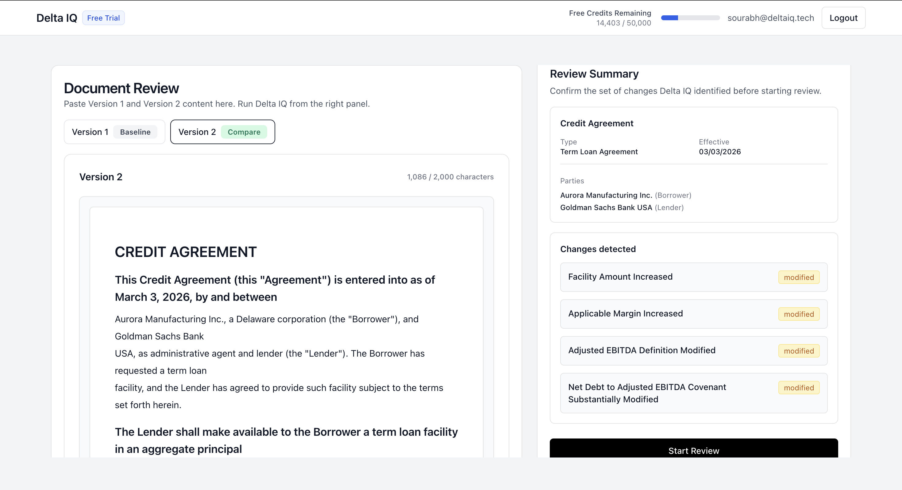 Delta IQ - Screenshot 2 showing product features and functionality