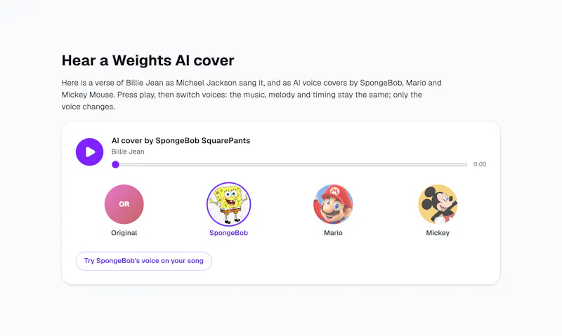Weights AI: AI Song Cover Generator screenshot 2