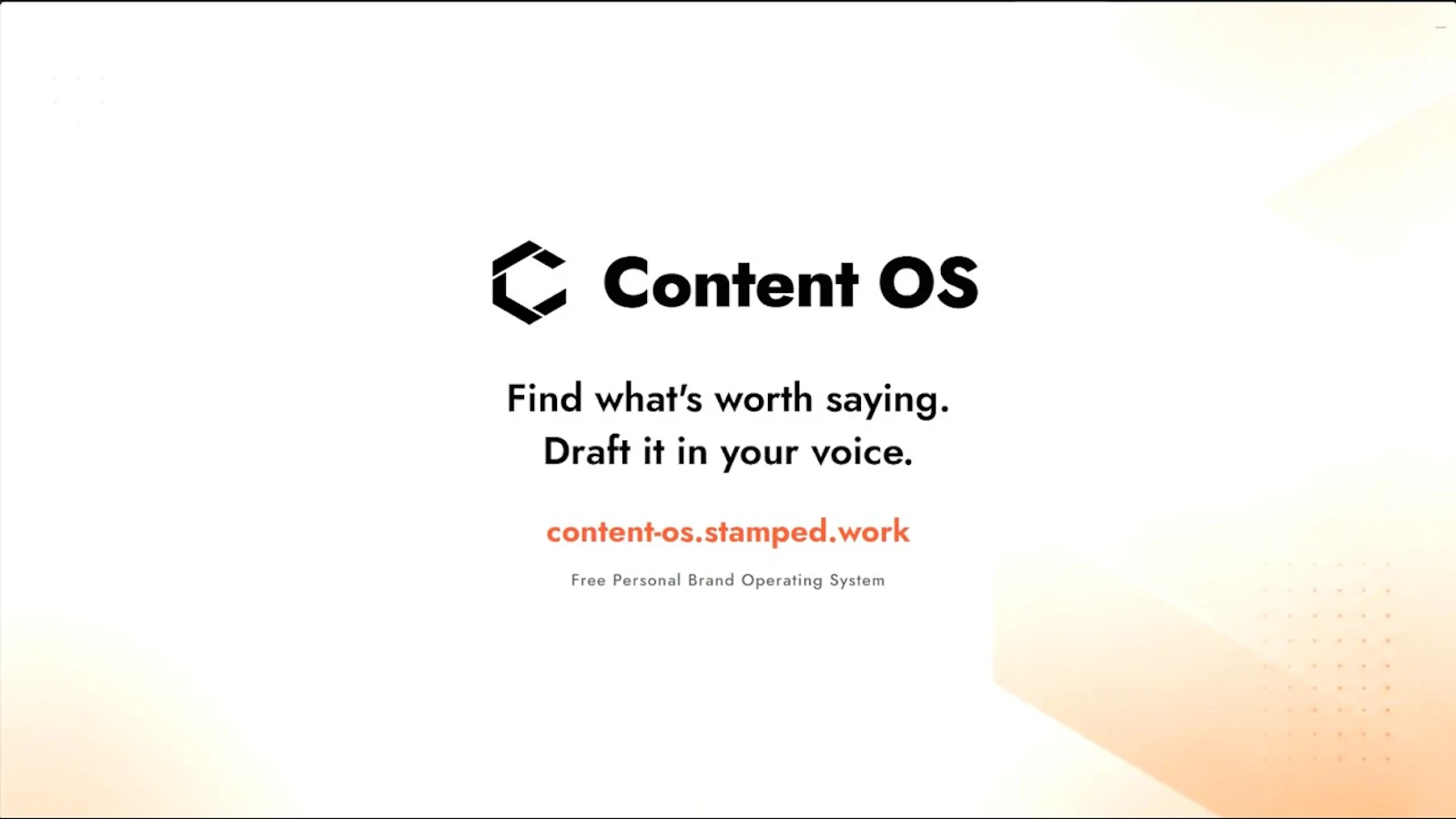 Content OS screenshot 1 (video preview)