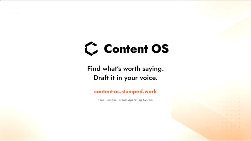 Content OS screenshot 1 (video preview)