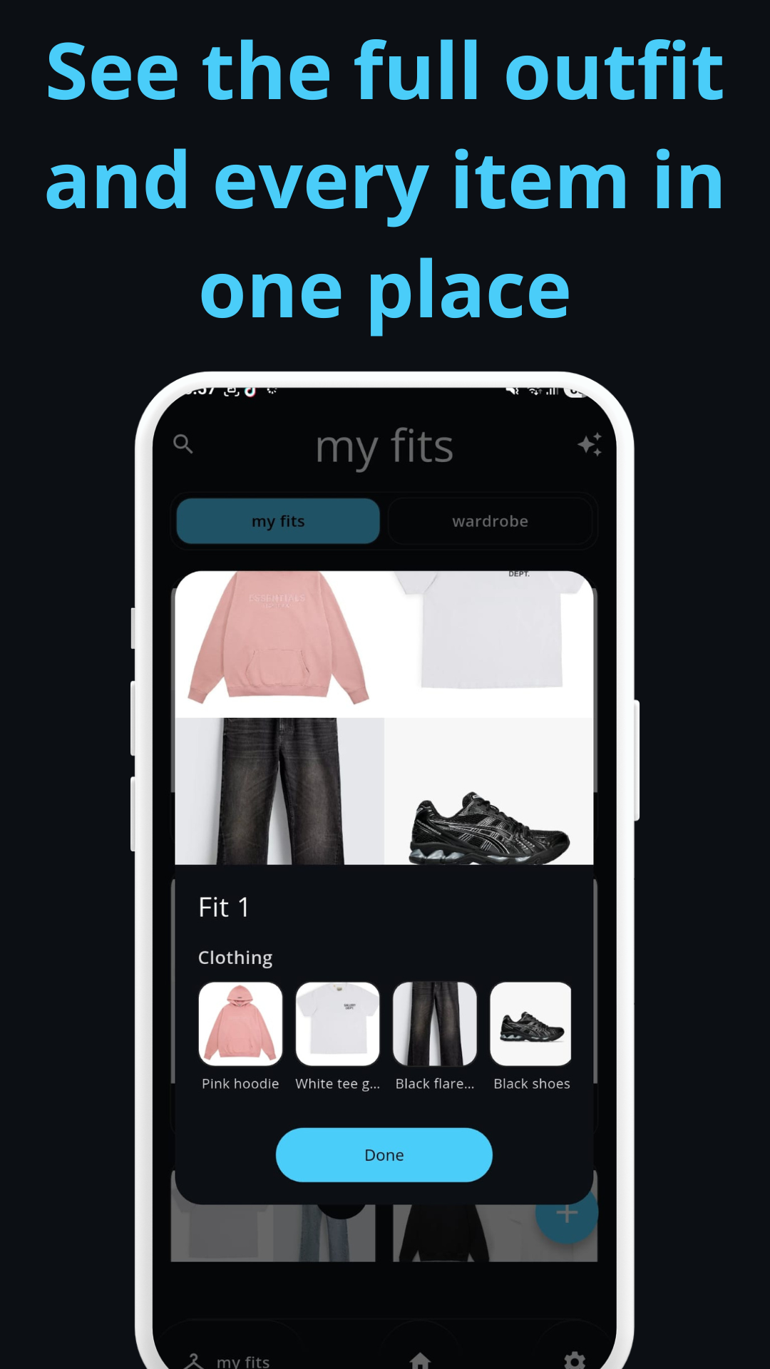 myFits - Screenshot 5 showing product features and functionality