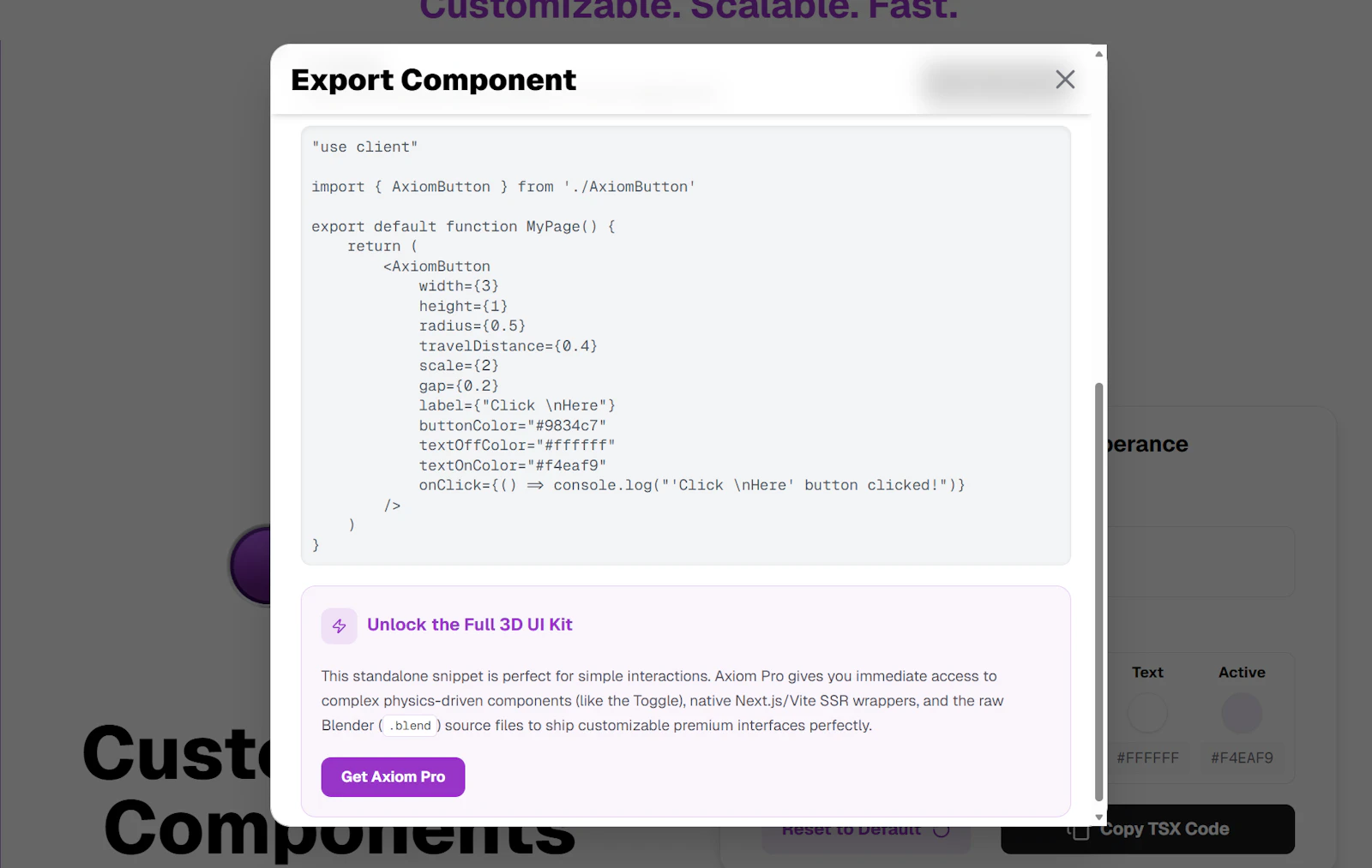 Axiom UI screenshot 3