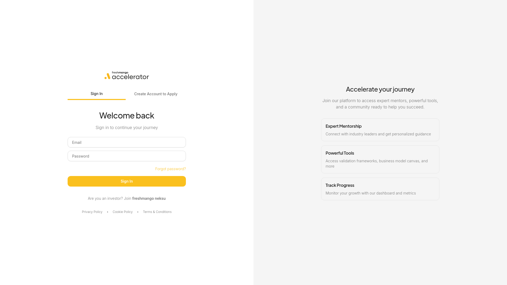 freshmango accelerator gallery image